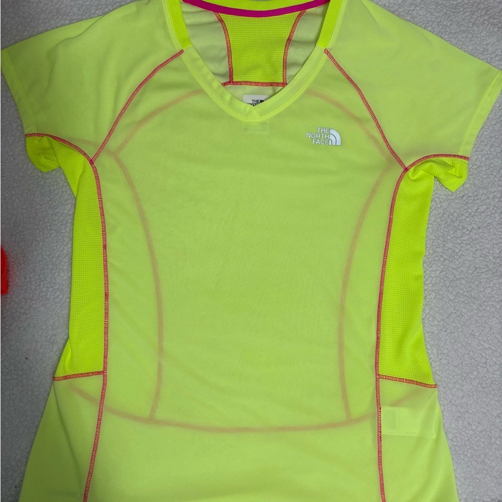 The North Face Neon Yellow and Bright Orange Active Tops - Picture 5 of 7